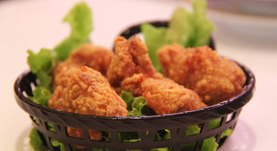 Crocchette di pollo in 3D