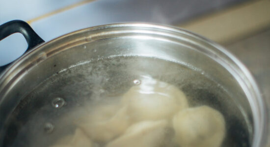 gnocchi in fase di cottura