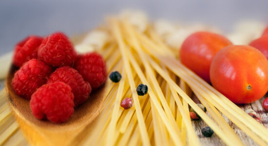 frutti di bosco e pasta