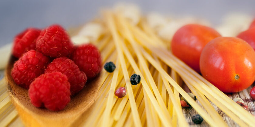 frutti di bosco e pasta