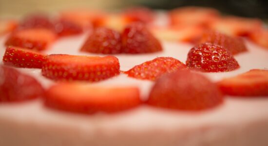 torta ricotta e fragole