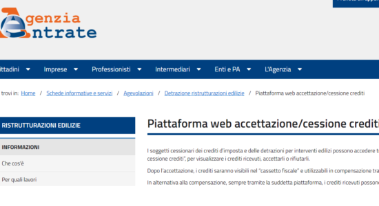 Cessione crediti Agenzia delle Entrate