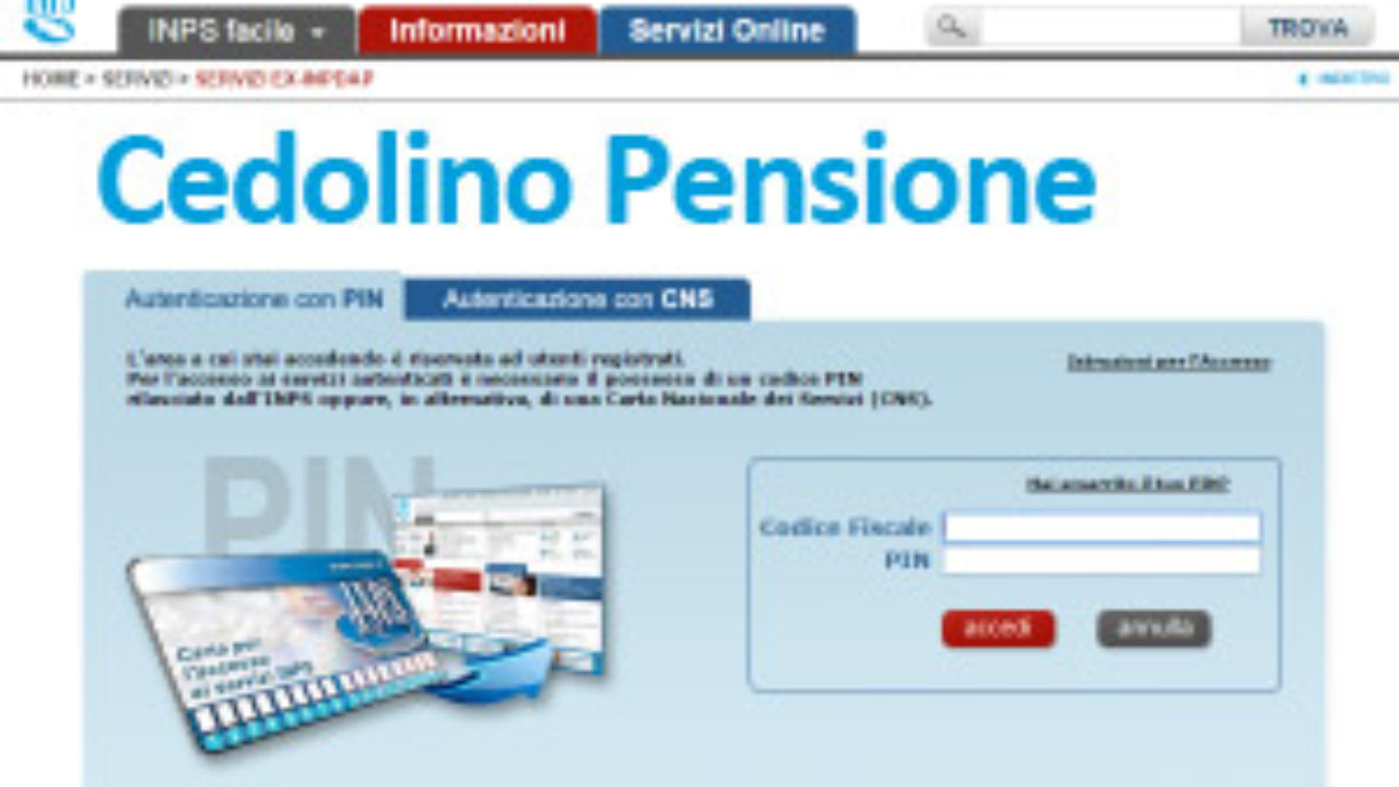 cedolino pensione