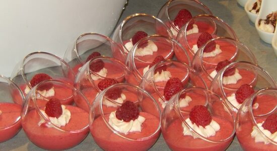 mousse di lamponi
