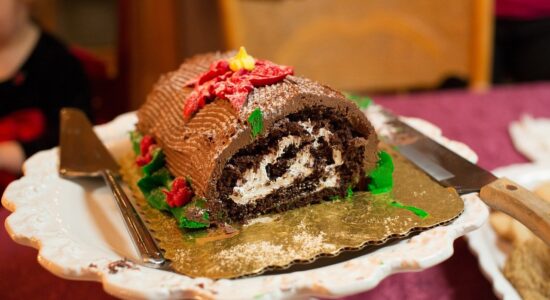 Goloso tronchetto di Natale facile da decorare