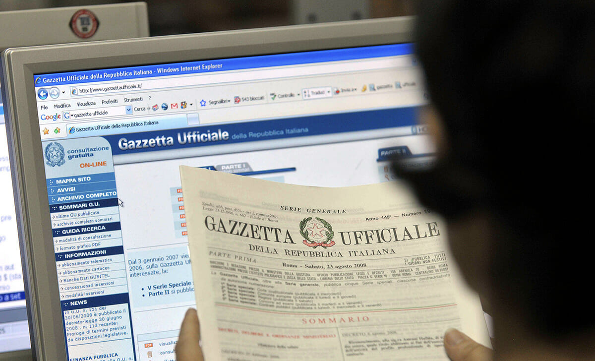 Il bando completo è consultabile sulla Gazzetta Ufficiale