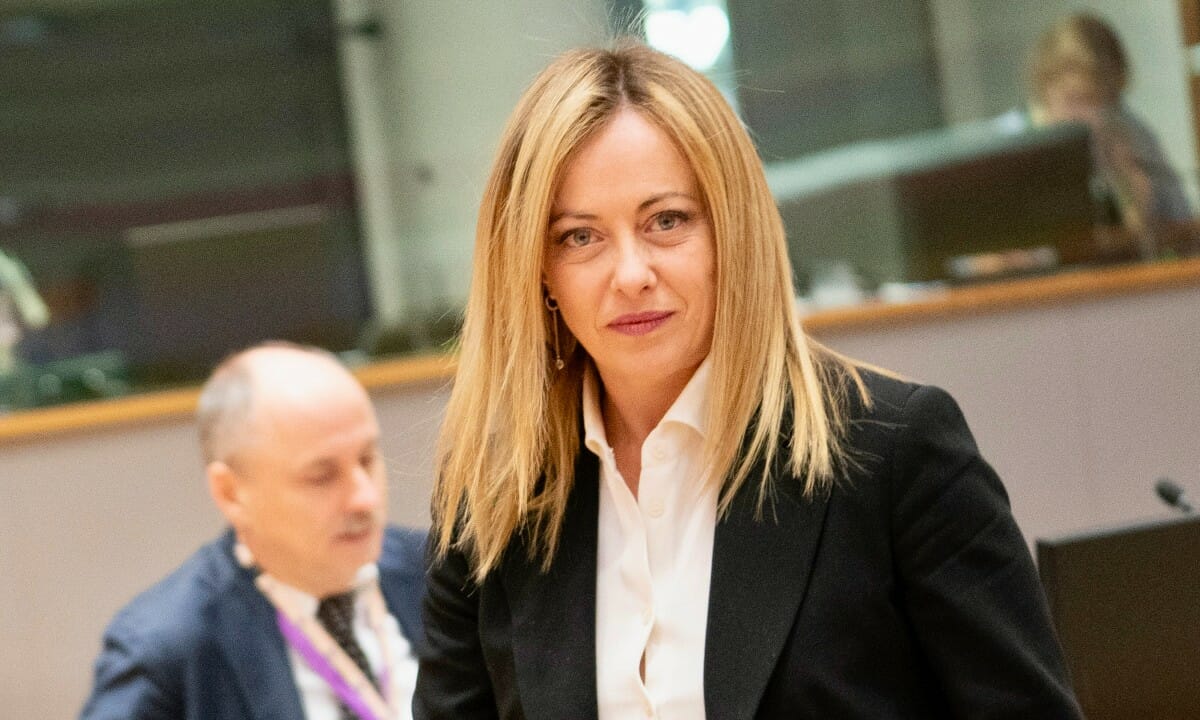 La premier del Governo di centrodestra Giorgia Meloni