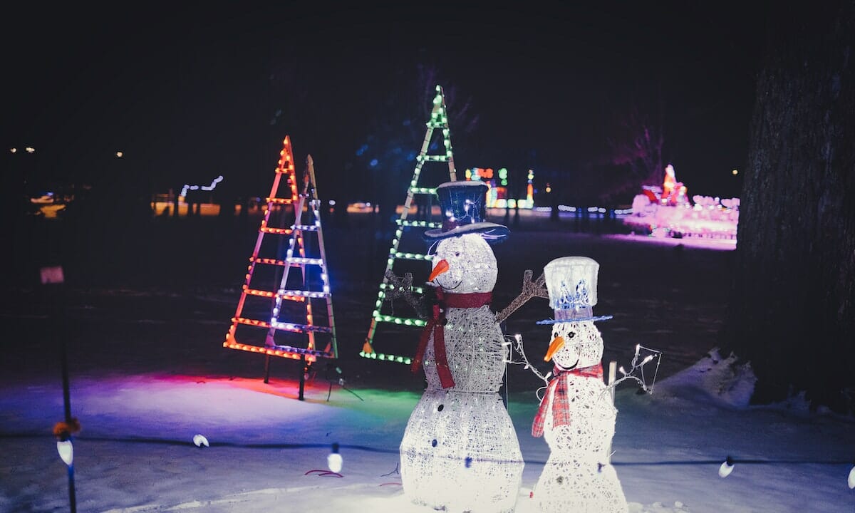 Luci a led a forma di pupazzo di neve