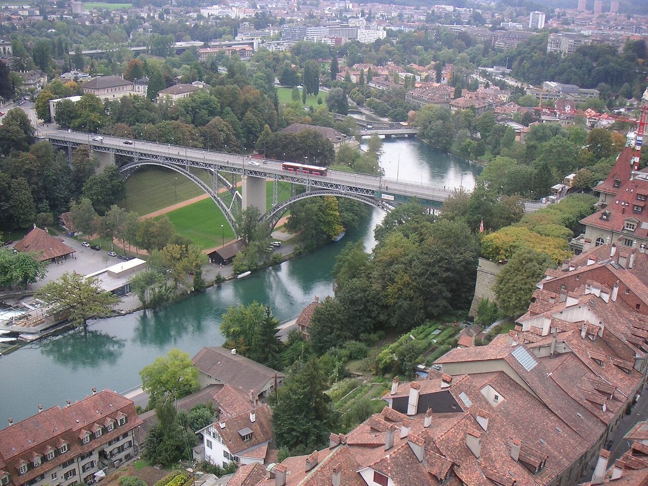 Veduta aerea di Berna, Svizzera