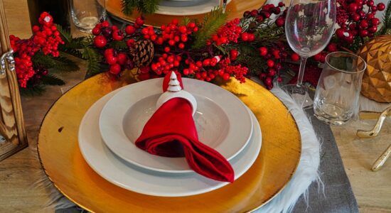 apparecchiare la tavola a Natale