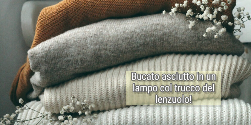 bucato asciutto in un lampo