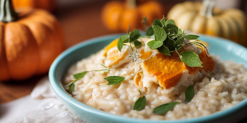 Incredibile ricetta del risotto fumante con zucca