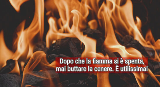 mai buttare via la cenere del camino