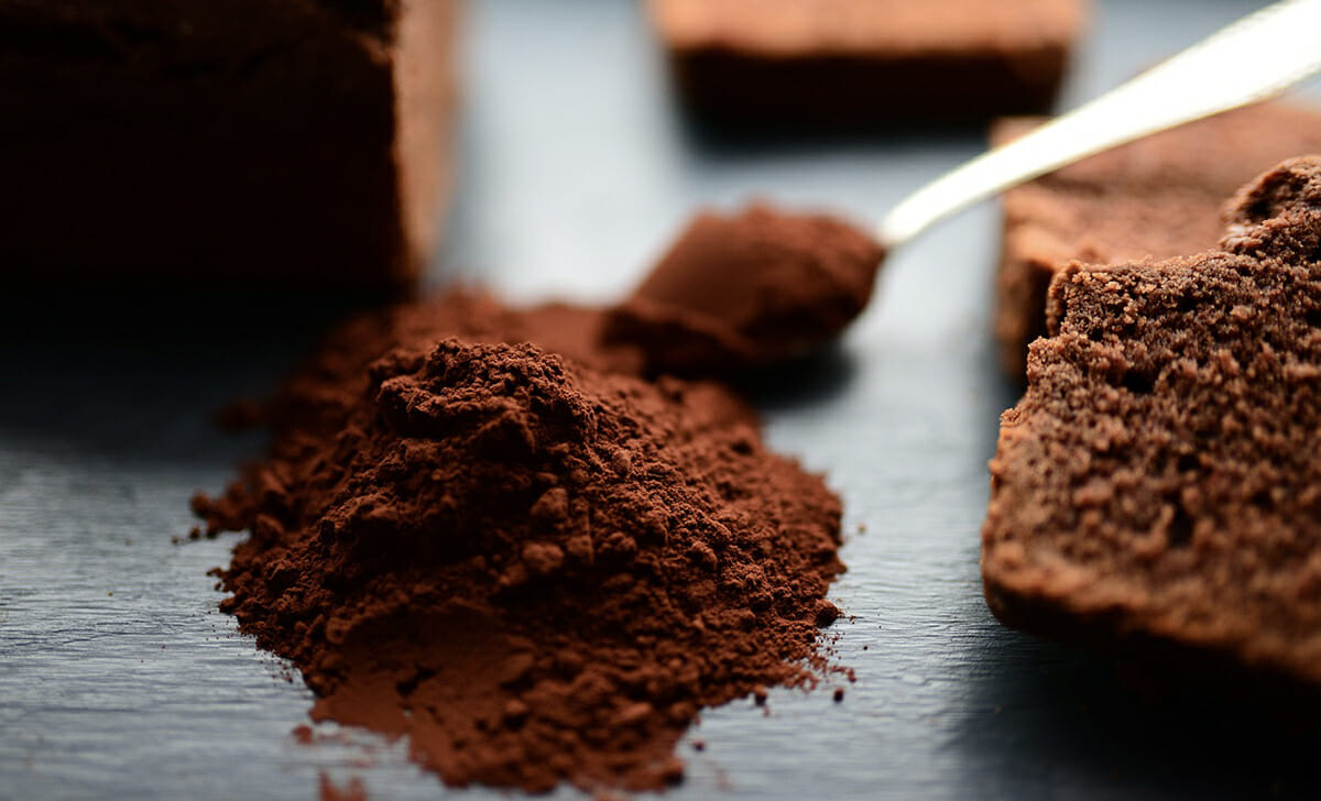 Completiamo il dolce spolverizzando del cacao amaro su tutta la superficie