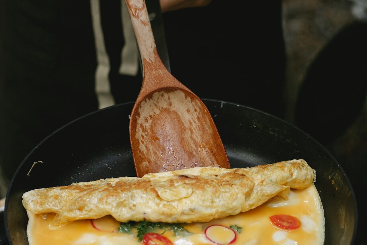 Frittata alta e gonfia