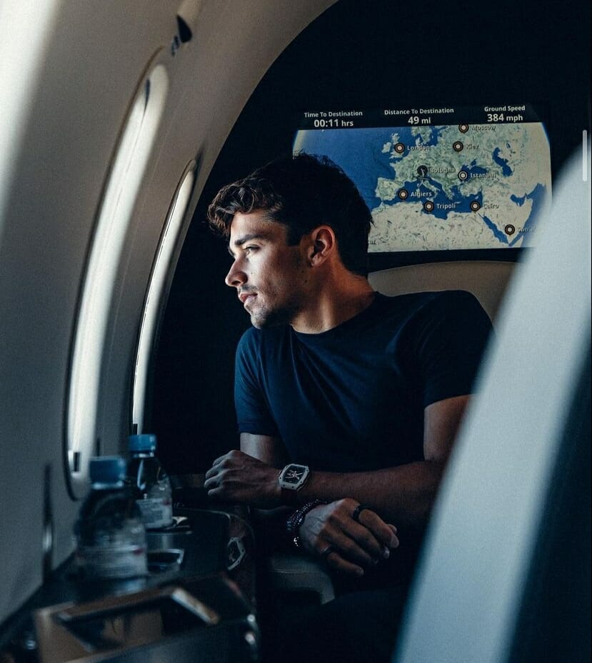 Il pilota della Ferrari Charles Leclerc