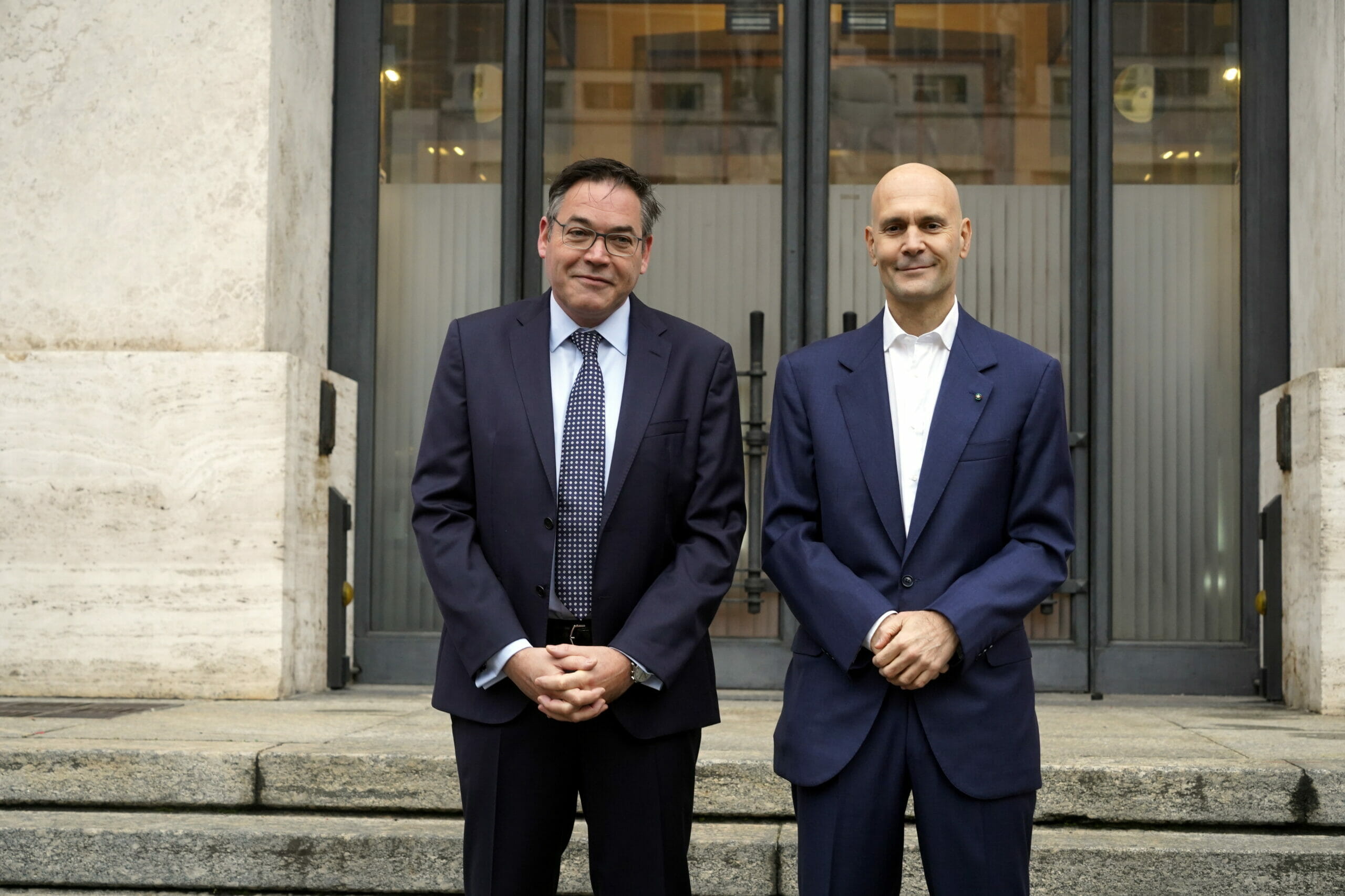 Laurent Jaquemint CEO Ariston Holding, a sinistra: Paolo Merloni Executive Chairman. a destra