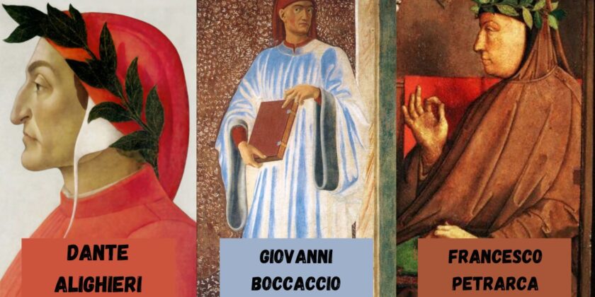 Dante, Petrarca e Boccaccio-foto da wikipedia