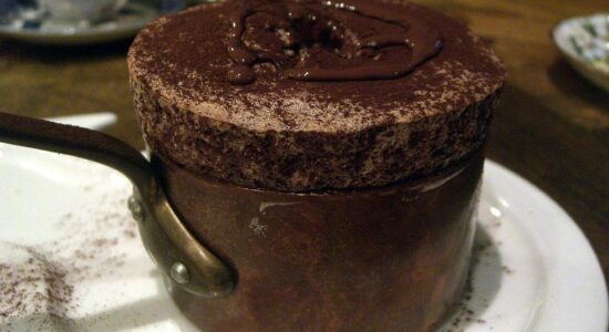 Il soufflé al cioccolato non può mancare