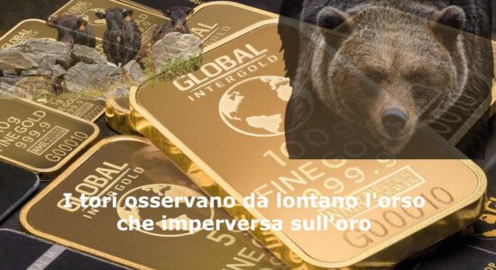 Gli orsi dominano sull'oro, mentre i tori osservano da lontano