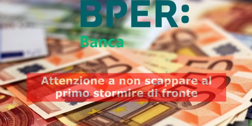 Farsi spaventare dai primi ribassi potrebbe non essere una buona scelte per gudagnare con BPER Banca