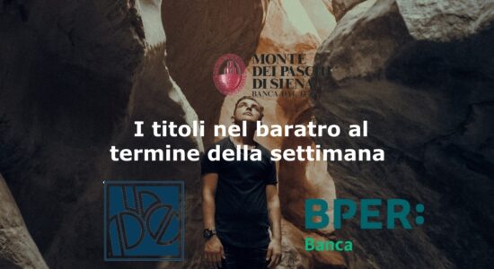 I tre titoli bancari che sono sul fondo della classifica dei peggiori della settimana