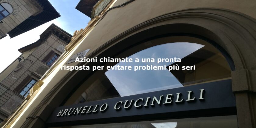 Dopo una lunga discesa le azioni Brunello Cucinelli sono chiamate a una reazione