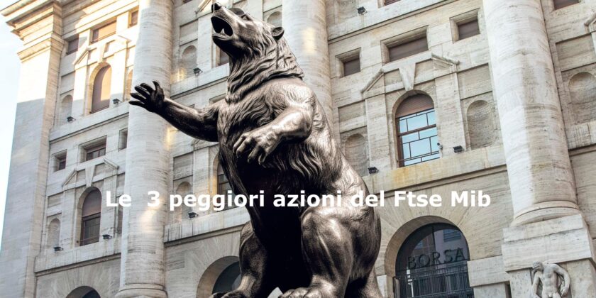 Ecco i tre peggiori titoli azionari al termini della seduta del 29 maggio