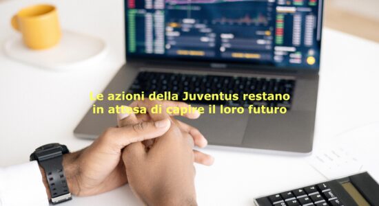 Seduta sulle montagne russe per le azioni Juventus