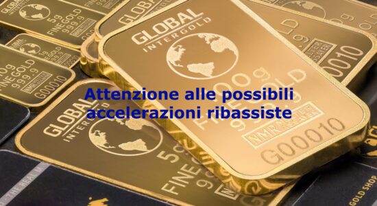 Il pericolo per l'oro di accelerazioni ribassiste non è ancora alle spalle