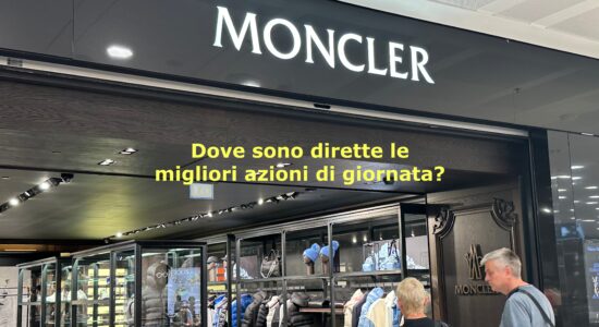 Le azioni Moncler svettano sul Ftse Mib grazie alle notizie in arrivo dalla Cina