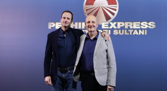 Alex Schwazer a sx con Bruno Fabbri-Foto da imagoeconomica