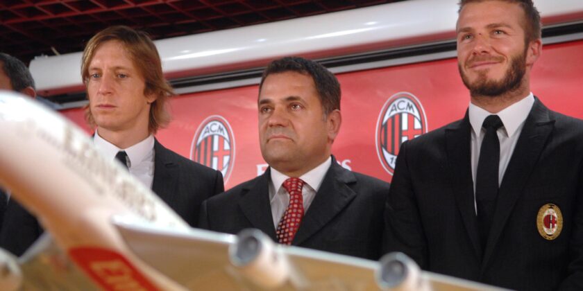 David Beckham a dx-Foto da imagoeconomica