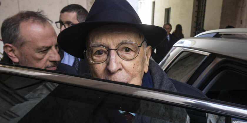La morte di Giorgio Napolitano-Foto da imagoeconomica