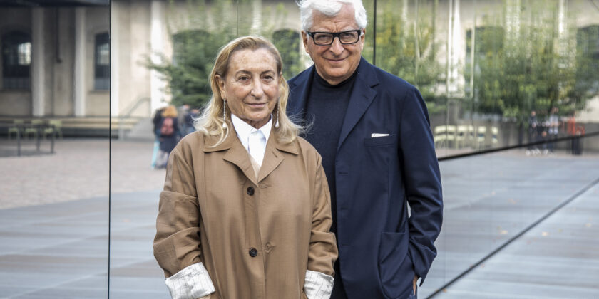 Miuccia Prada con Patrizio Bertelli-Foto da imagoeconomica