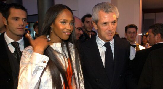 Naomi Campbell (qualche anno fa) con Marco Tronchetti Provera-Foto da imagoeconomica