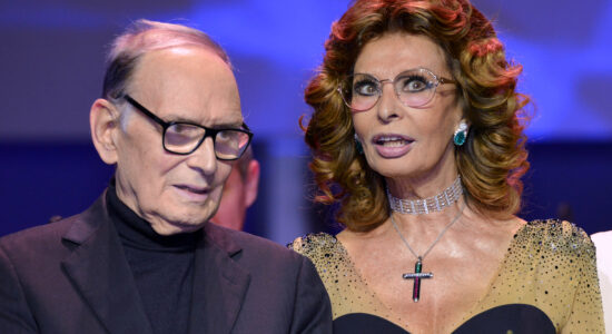 Sophia Loren con Ennio Morricone-Foto da imagoeconomica