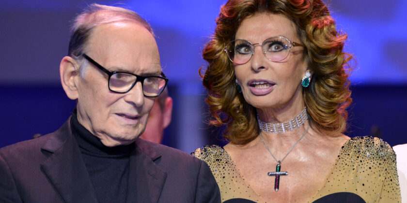 Sophia Loren con Ennio Morricone-Foto da imagoeconomica