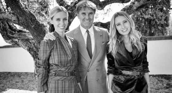 Brunello Cucinelli con le figlie-Foto da imagoeconomica
