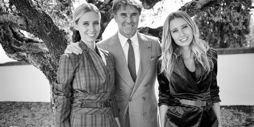 Brunello Cucinelli con le figlie-Foto da imagoeconomica