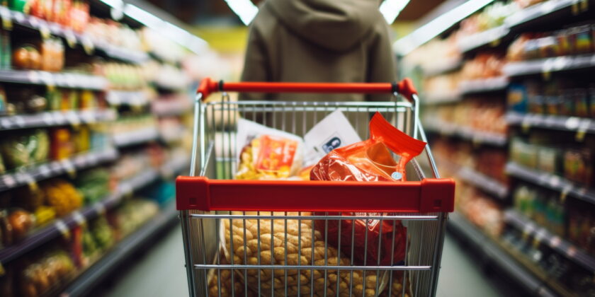 Fare la spesa al supermercato-Foto da imagoeconomica