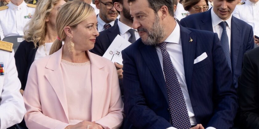 Meloni e Salvini-Foto da imagoeconomica