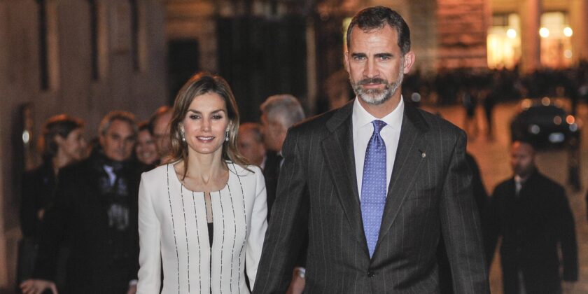 L’eleganza low cost di Letizia di Spagna-Foto da imagoeconomica