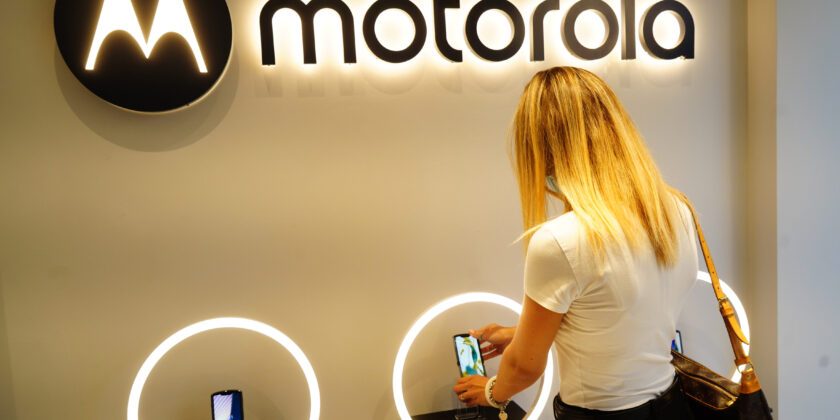 Un negozio Motorola-Foto da imagoeconomica