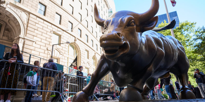 Doppia combinazione rialzista a Wall Street-Foto da imagoeconomica